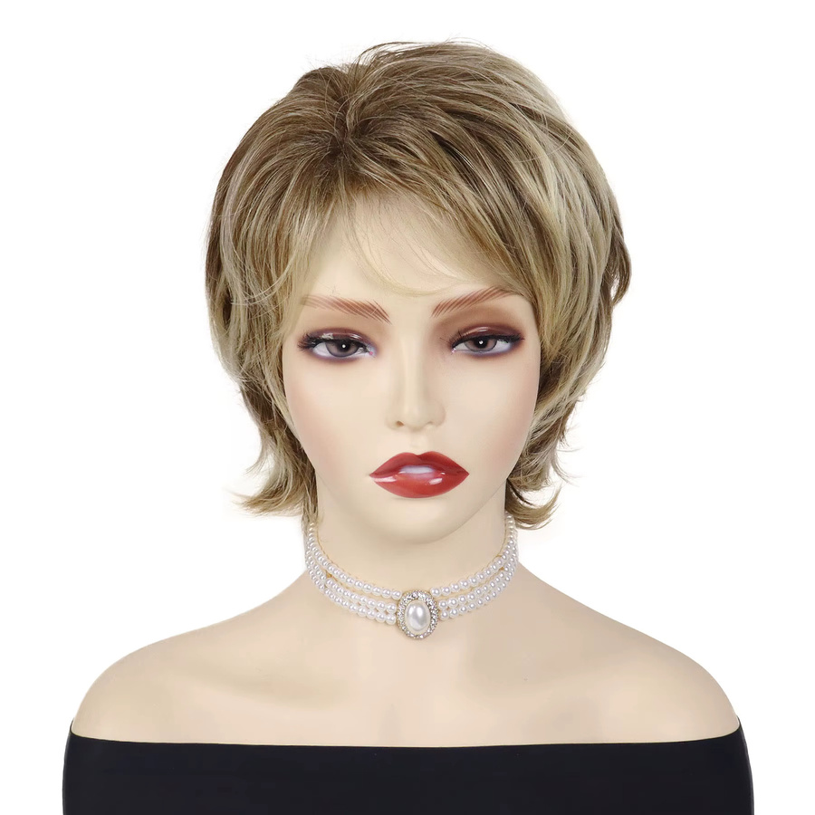 Kadier Perücke Damen, Kunsthaar, Blond, Pixie-Schnitt - Bild 2
