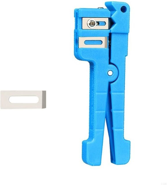 Faseroptischer Stripper F19E für Glasfasermäntel und Koaxialkabel mit einstellbarer Klinge in Blau - Bild 1