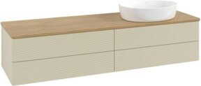V&B Waschtischunterschrank Antao mit Frontstruktur in Eiche Honig, B/T: 160 x 50 cm - Bild 1