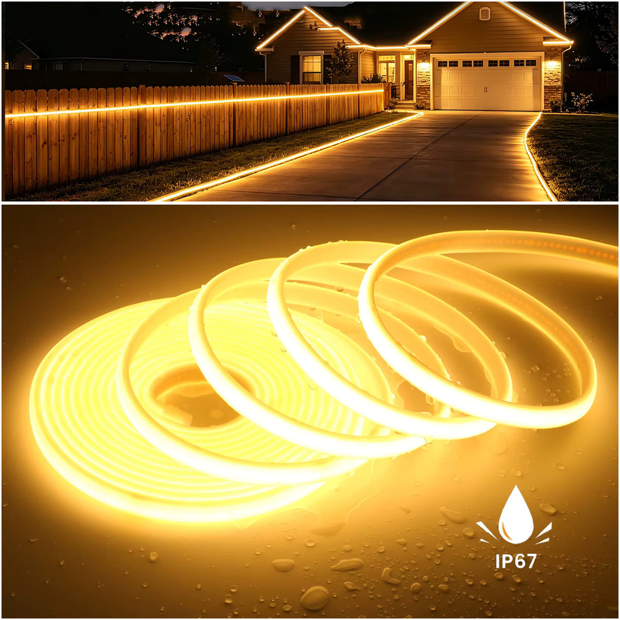 HEGEHE COB LED Streifen IP67 wasserdicht für Outdoor und Home Decor mit 2PIN/DC Kabel in den Farbtemperaturen 3000K, 4000K oder 6000K - Bild 2