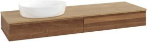 V&B Waschtischunterschrank Antao ohne Frontstruktur in Warm Walnut, Breite: 160 cm, Tiefe: 50 cm - Bild 1