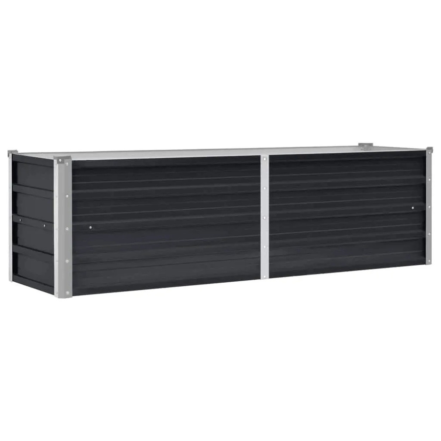 DELUKE Hochbeet OSKAR aus verzinktem Stahl in Anthrazit, B/T/H: 160 x 40 x 45 cm - Bild 2