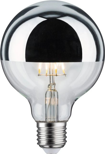 Paulmann LED Globenlampe E27 Warmweiß 6,5 W mit Kopfspiegel Silber Ø 9,5 cm x H 13,8 cm - Bild 1