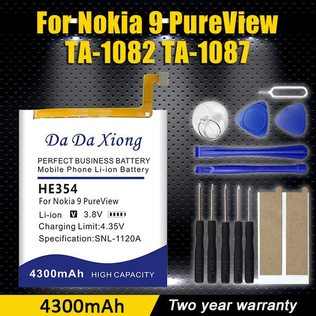 Nokia 9 Pureview Ersatzakku HE354 mit 4300 mAh Lithium-Polymer-Technologie - Bild 1