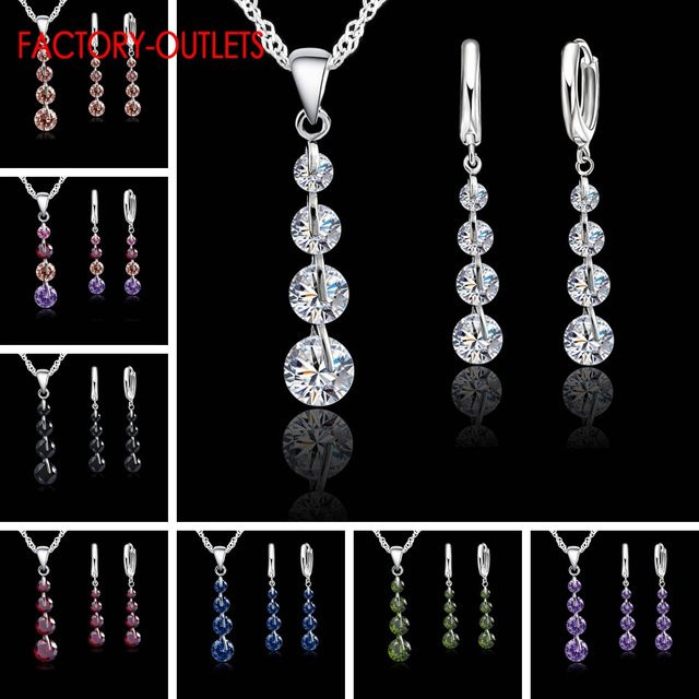 AMEELI Halskette mit Creolen-Set, 925 Silber, Zirkonia, Damen, Mädchen - Bild 1