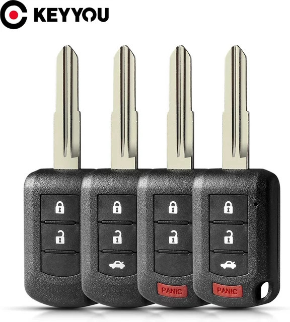 Keyyou Ersatzgehäuse für Autoschlüssel mit 2 Tasten in Schwarz für Mitsubishi Eclipse Outlander Mirage Lancer - Bild 1