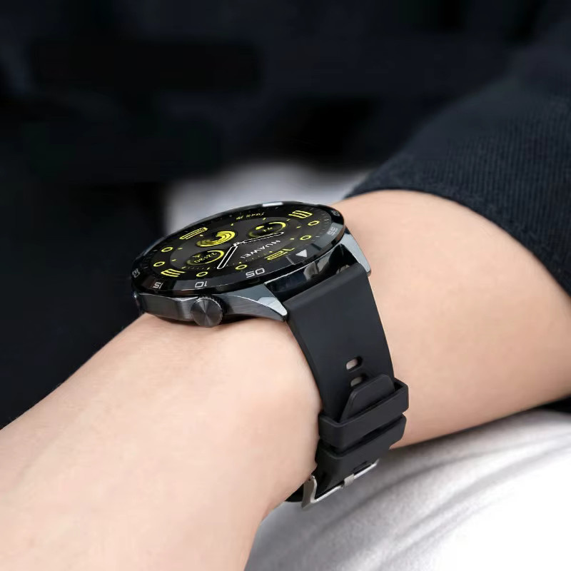 TINUORA Uhrenarmband Silikon, 22 mm, Schwarz, Unisex - Bild 2