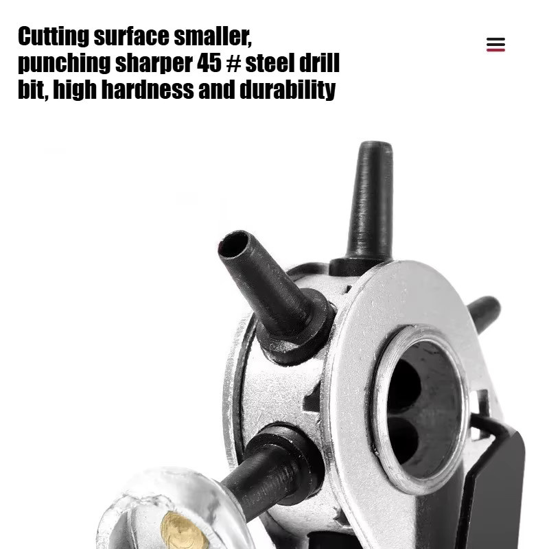 JUSTINLAU 6-in-1 Gürtelstanzmaschine Manuelle Lochstanze für Leder und Handwerk - Bild 4