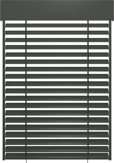 Schellenberg Raffstore Express Sonnenschutz mit Motor in Anthrazit, B: 180 cm x H: 220 cm - Bild 1