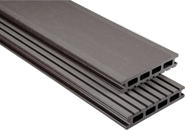 Kovalex WPC Terrassendiele gebürstet Graubraun B/H/L: 14,5 cm x 2,6 cm x 420 cm - Bild 1