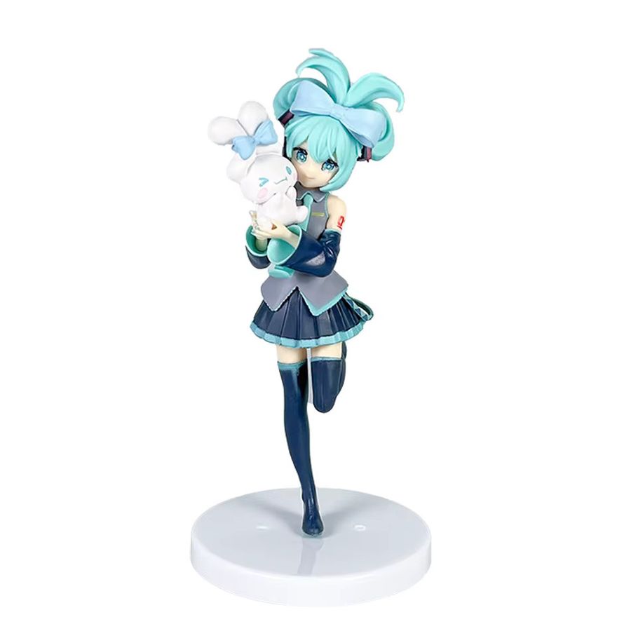 Hatsune Miku X Cinnamoroll Piapro Anime Figur von Bandai, Multicolor, Höhe: 21 cm, aus PVC - Bild 3