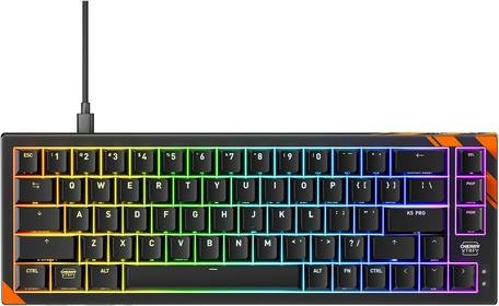 Cherry K5 PRO TMR COMPACT Gaming Tastatur mit Hall-Effect-Switches, US-Layout QWERTY, Schwarz/Orange - Bild 1