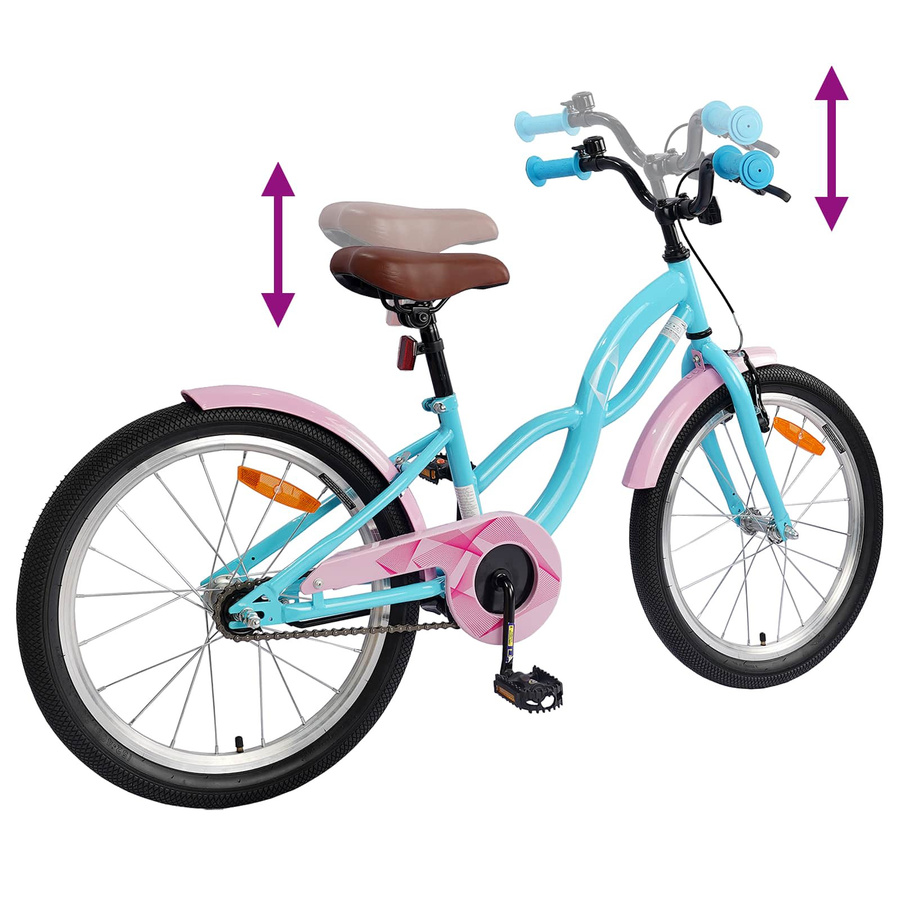 vidaXL Kinderfahrrad 20 Zoll Himmelblau für 6-11 Jahre - Bild 4