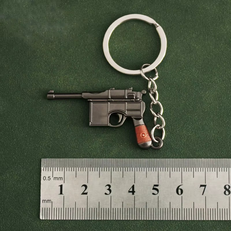 Hot Spiel Mini Gun Modell Schlüsselbund, Metall, Zubehör - Bild 2
