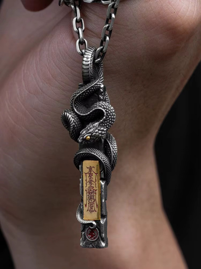 YNO Anhänger, Spirit Snake, Gold, Silber, Unisex - Bild 2
