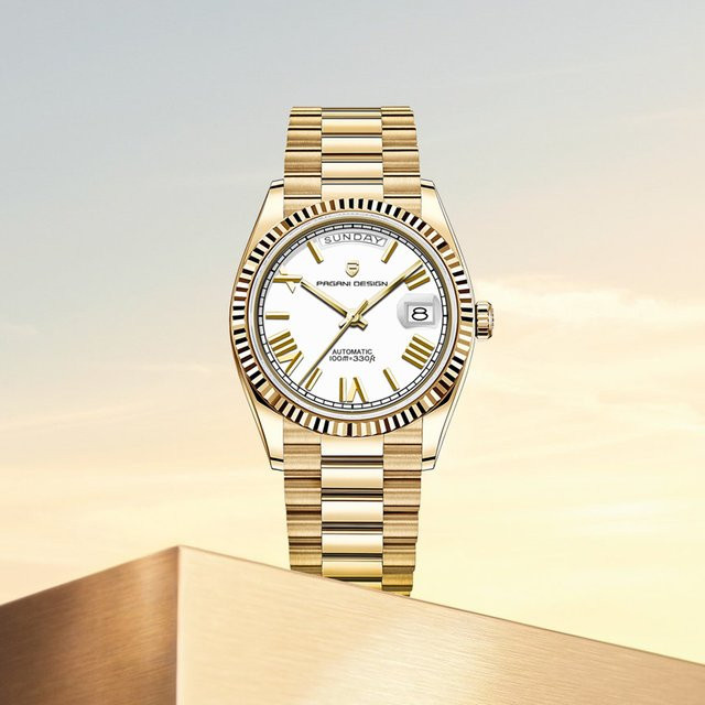 PAGANI DESIGN Armbanduhr, Automatik, Gold, Edelstahl, Herren - Bild 1