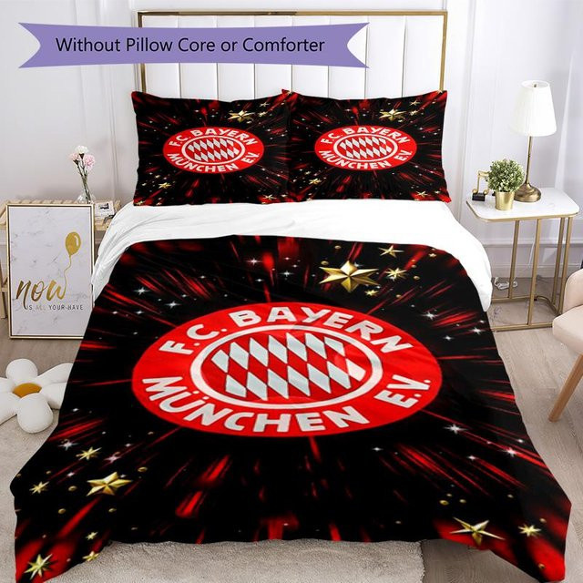 FC Bayern München Bettwäsche-Set von Celest Bazaar A in Rot mit Motiv, bestehend aus 1 Bettbezug und 2 Kissenbezügen, B/H: 240 x 220 cm - Bild 1