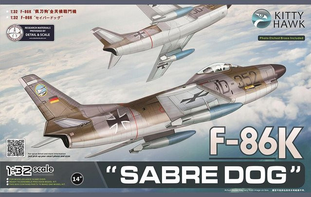 Kitty Hawk F-86K Sabre Dog, Fahrzeug, 1:32, ab 14 Jahren - Bild 1