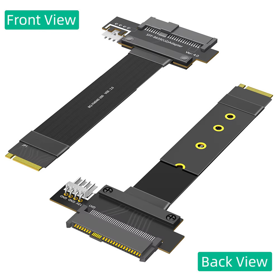 T.F.SKYWINDINTL NGFF M.2 NVMe 4.0 auf U.2 SFF-8639 Adapter Kabel in Schwarz für SSD-Grafikkarten - Bild 2