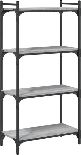 vidaXL Bücherregal im Industrial Design mit 4 Böden in Grau, B/T/H: 60 x 30 x 120 cm - Bild 1