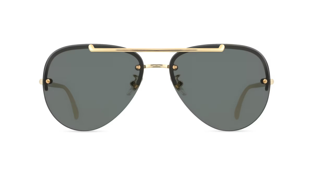 Versace VE2231 Sonnenbrille, randlos, Aviator, Metall, Damen, gold, grey - Bild 1