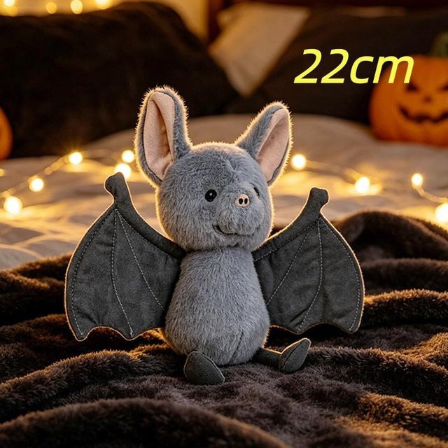 Yiran toy Halloween Geist Fledermaus Plüschtier, Weiß, Grau, Braun - Bild 1