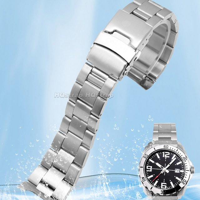HQstrap Uhrenarmband Edelstahl, Silber, 22 mm, Unisex - Bild 1