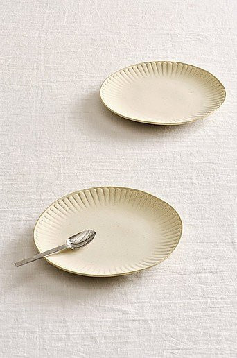 ALVIA Beilagenteller aus Keramik im 2er-Pack, Beige, Durchmesser: 21 cm - Bild 1