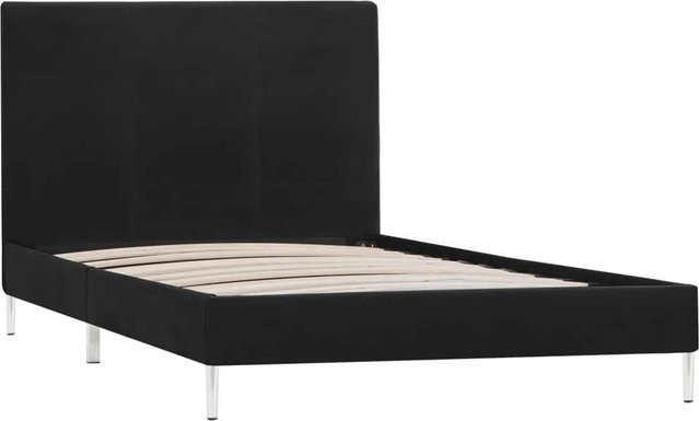 vidaXL Bettgestell aus Stoff in Schwarz, B/T/H: 90 x 200 x 208 cm - Bild 1