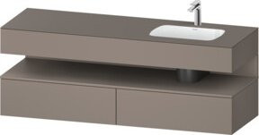 Duravit Qatego Einbauwaschtisch-Möbel-Set mit Waschbecken rechts, B/T/H: 160 x 50 x 60 cm - Bild 1