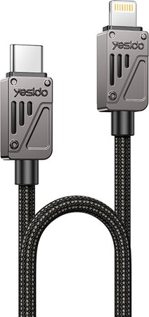 Yesido CA195 USB-C auf Lightning Daten- und Ladekabel, 27W, Schwarz, 1,2m