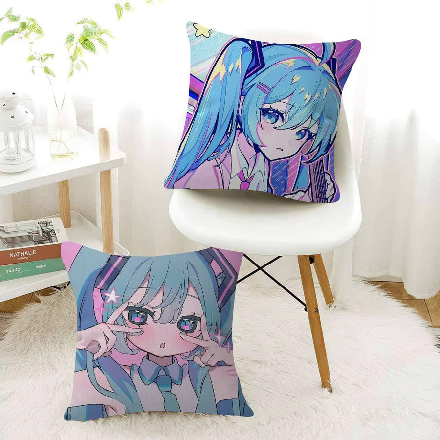 Hatsune Miku Kissenbezug mit Grafikdesign in Multicolour für Sofa und Auto - Bild 2