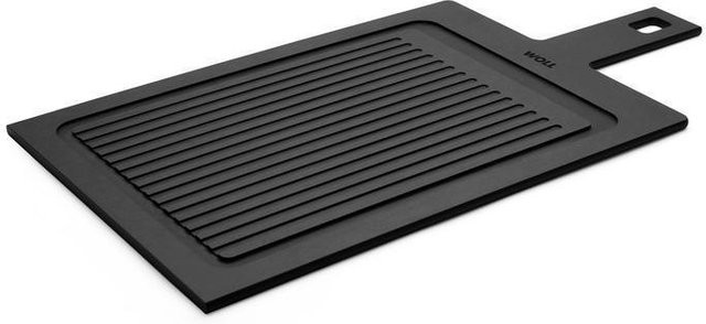 Schneidebrett WOLL aus Kunststoff mit Rillen in Schwarz, Rechteckig, B/T/H: 49,0 x 25,0 x 1,0 cm - Bild 1