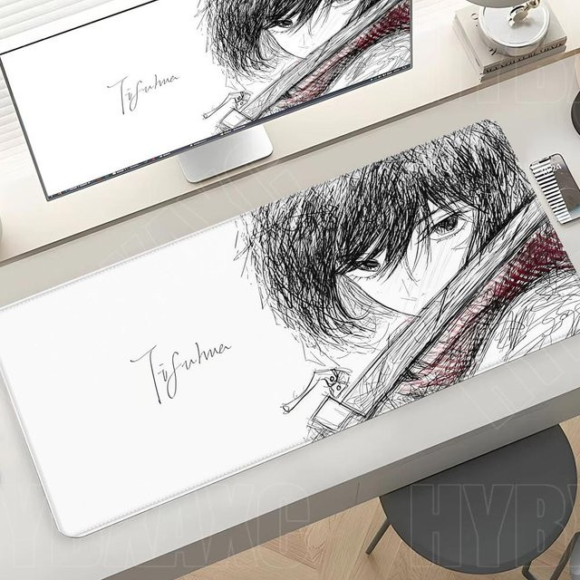 HYBXAXC Code Geass Mauspad XXL in Schwarz, wasserdichte Schreibtischunterlage aus PU-Leder für Gamer und Home Office - Bild 1