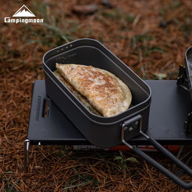 CAMPINGMOON H-1609 Aluminium Lunchbox für Camping und Picknick, tragbare Multifunktions-Box aus Metall - Bild 1