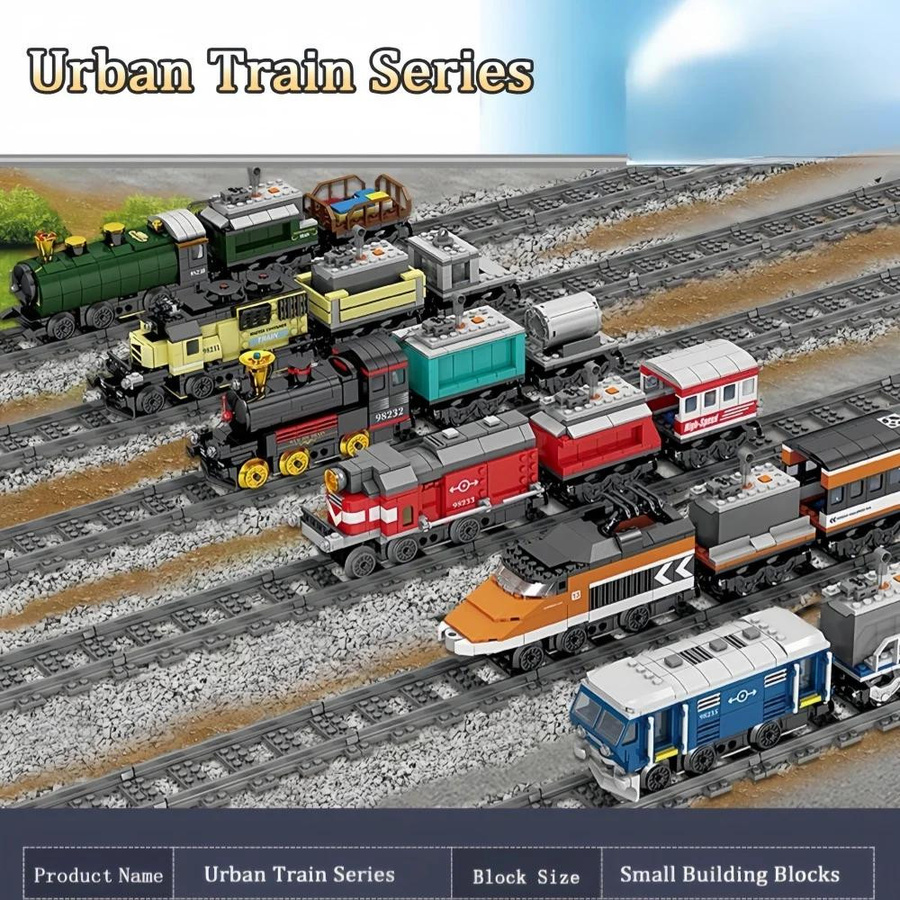 Linyi toy Eisenbahn Gebäude Baustein-Spielset mit Motor für Transportfahrzeug - Bild 2