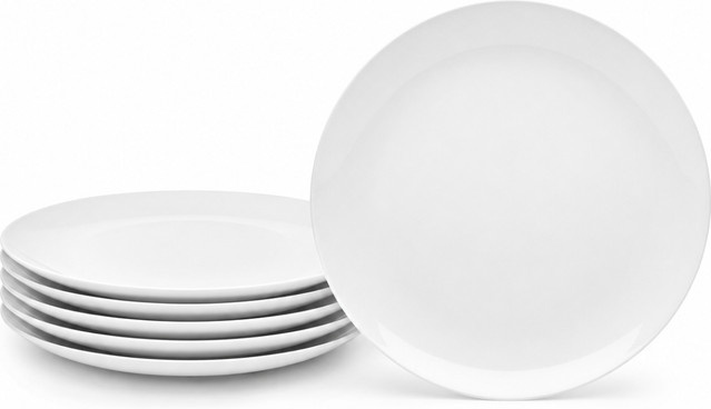 van Well Platzteller New York aus Porzellan, weiß, rund, 6er Pack, Durchmesser: 30,5 cm, Höhe: 3,2 cm - Bild 1