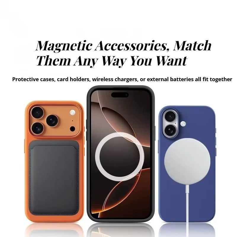 Apple Silikonhülle für iPhone 17 Pro Max Air mit MagSafe Magnetischer Kabelloser Ladefunktion in Blau - Bild 5