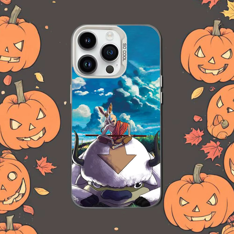 Avatar Aang Appa Handyhülle für iPhone 15 16 17 14 13 12 11 Pro Max Plus Mini SE, Weiße Candy Hülle mit mattem Finish und stoßfestem Schutz - Bild 2