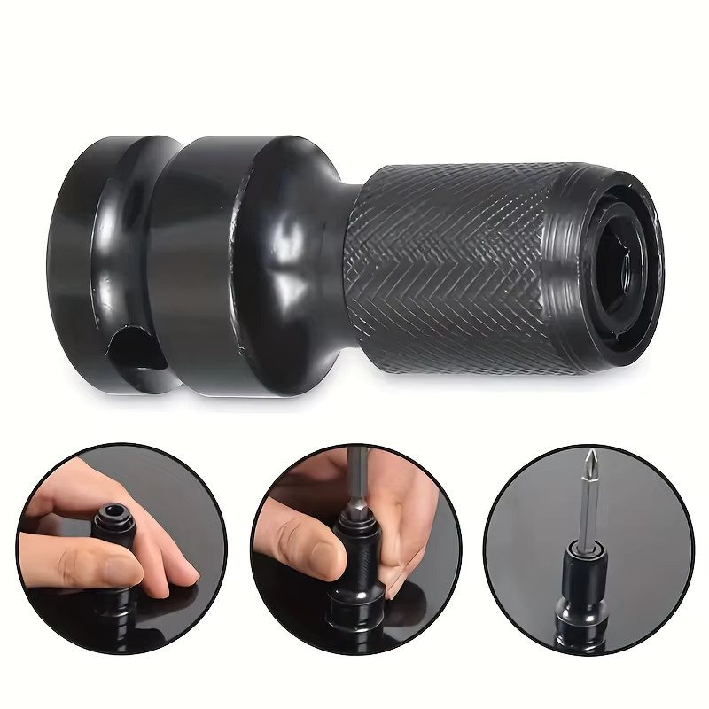NIUXIANG Hex Buchse Adapter Konverter Chuck Adapter für Luft- und Elektroschrauber, Schwarz - Bild 3