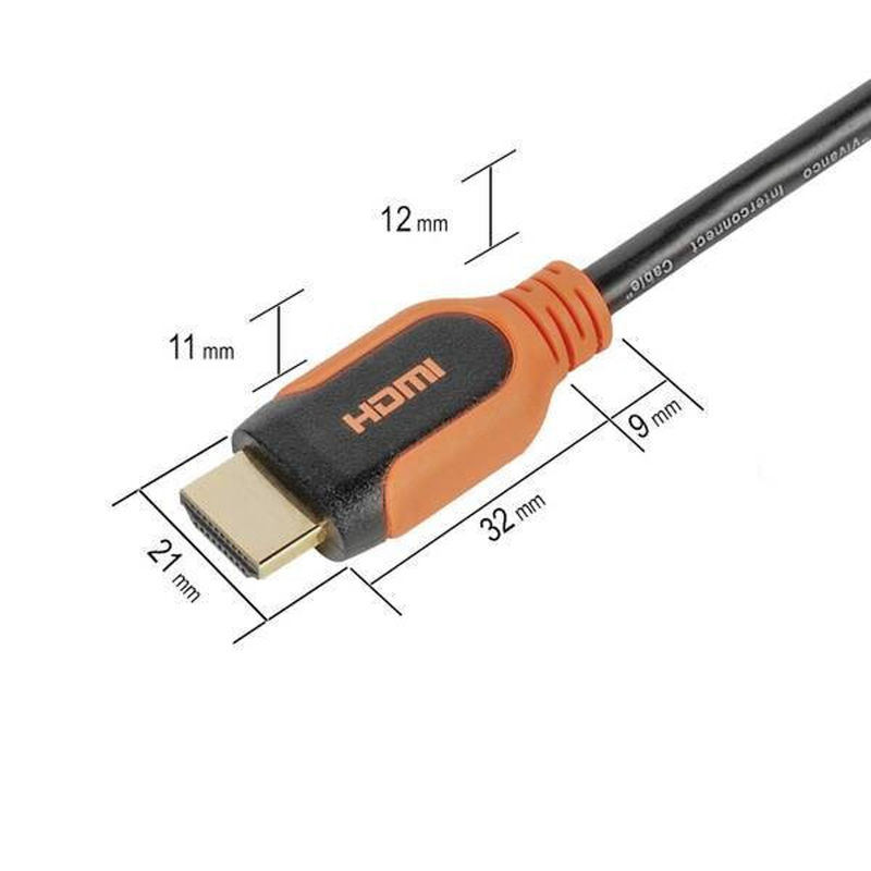 Vivanco High Speed HDMI Kabel mit Ethernet/LAN in Schwarz/Orange, Länge: 2,0 m - Bild 2
