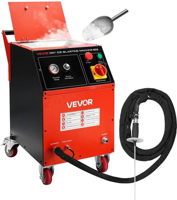 Buying Solutions MB Trockeneisstrahlmaschine in Rot mit 5 kg Kapazität, 4 Düsen und einstellbarem Druck für mobile Reinigungsarbeiten - Bild 1