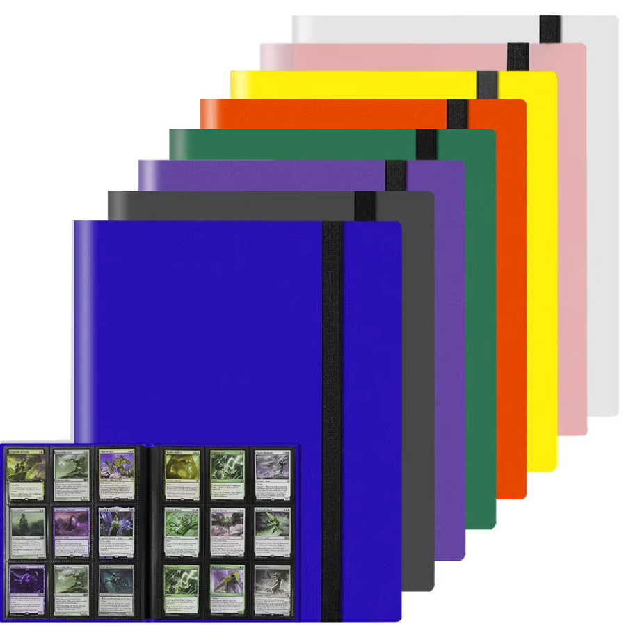 Vorinclex Kartenordner Gelb mit 9 Taschen für Sammelkarten, MTG und TCG, seitlich beladbares Album aus Kunststoff - Bild 2