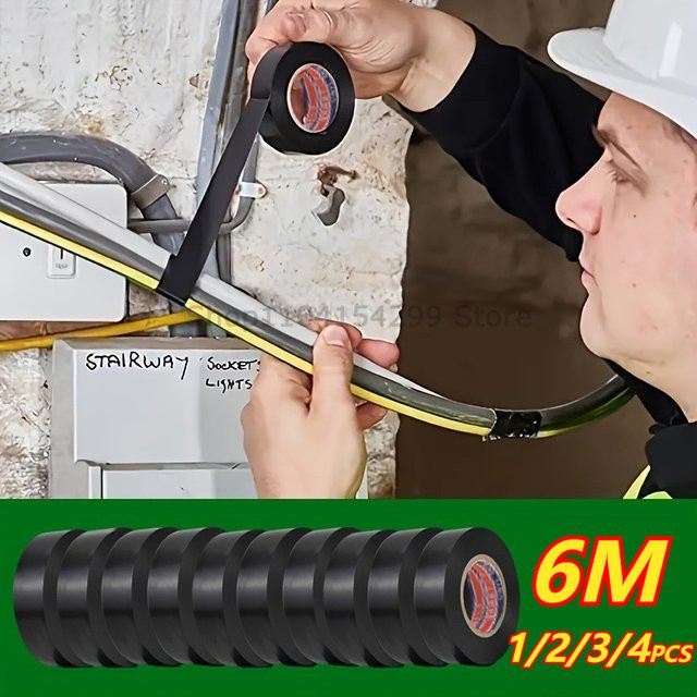 Selbstklebendes elektrisches Isolierband aus schwarzem PVC, wasserdicht und temperaturbeständig zum Schutz deiner Kabel - Bild 1