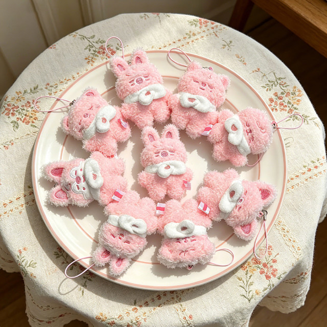 SKZOO Mini Dekorative Tierfiguren Rosa Serie, Kleine Begleiterpuppen für DIY-Projekte, Höhe: 5 cm - Bild 1