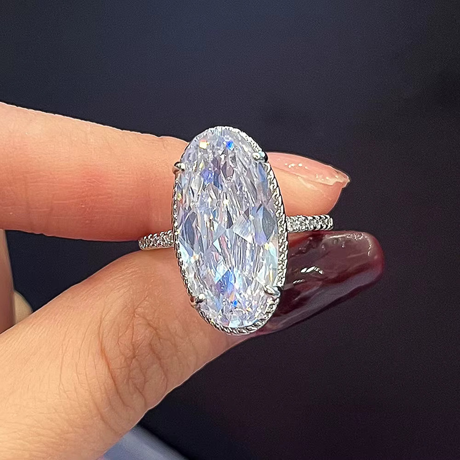 Huitan Bling Bling Ring, ovale cz, Damen - Bild 2