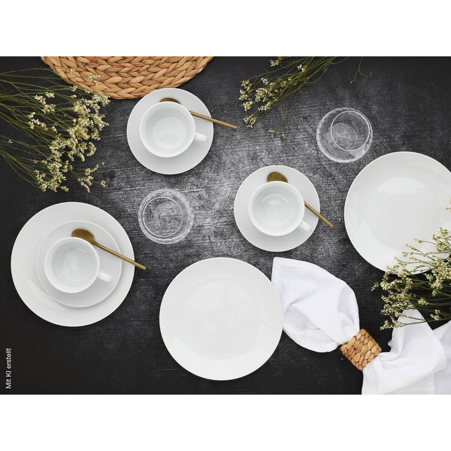 CreaTable Kombiservice Luna aus weißem Porzellan, 80-teilig - Bild 3