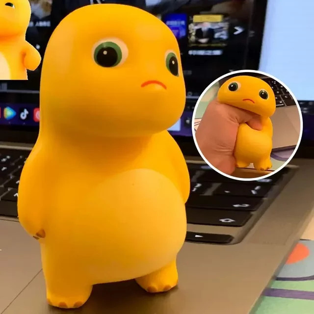 bilibili Kleiner Milchdrache Dinosaurier-Figur, Gelb, Quetschspielzeug - Bild 1