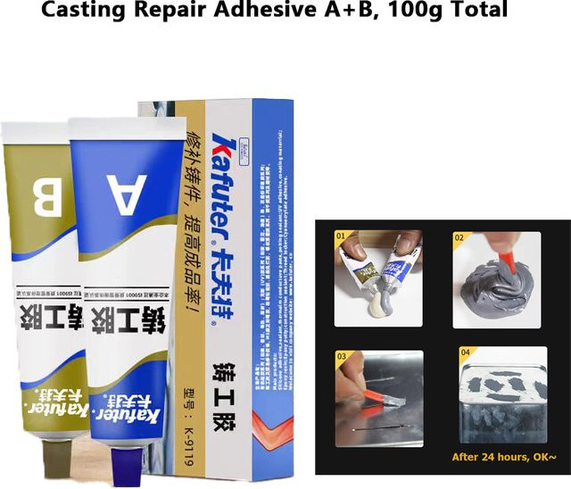 Kafuter Metallreparaturkleber wasserfest und stark klebend für Eisen und Stahl, 100g - Bild 1