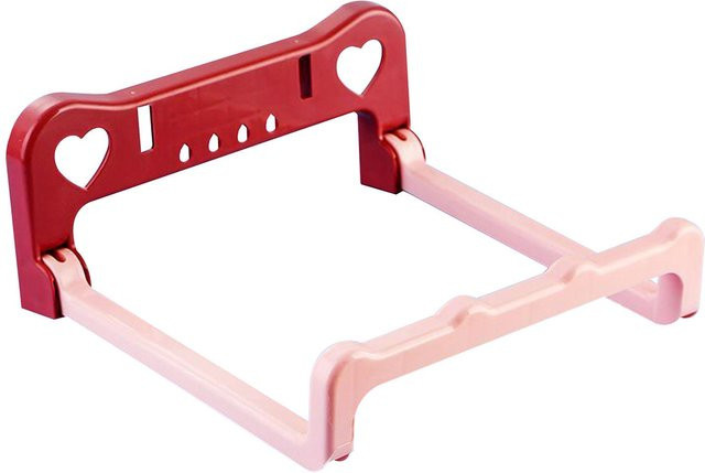 Wandhängendes Badezimmer-Waschbeckenregal von CosyHome, faltbares und stanzenfreies Aufbewahrungsregal aus Kunststoff in Rosa oder Weiß - Bild 1